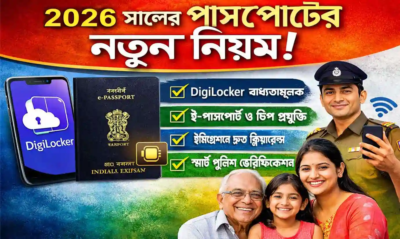 Passport New Rules 2026 India: ২০২৬ সালে পাসপোর্ট তৈরির নতুন নিয়ম: DigiLocker, e-Passport ও ফি ছাড়ের সম্পূর্ণ গাইড news wb sain blog