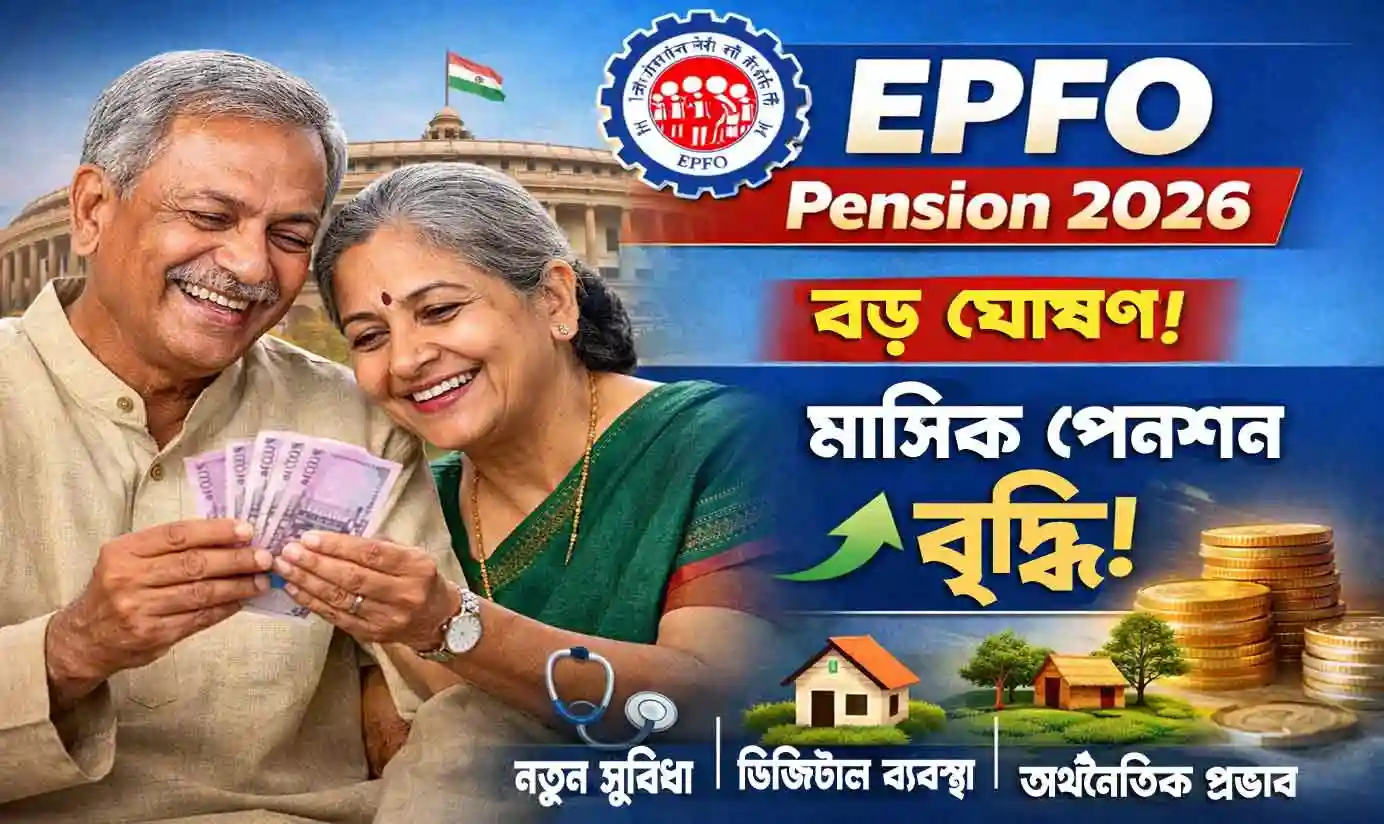 EPFO Pension 2026 বড় ঘোষণা: অবসরপ্রাপ্ত কর্মীদের মাসিক পেনশন বৃদ্ধি—পূর্ণ বিশ্লেষণ ও সুবিধা NEWS WB SAIN BLOG